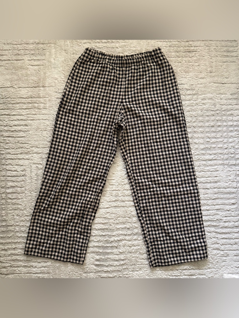 Black and tan  Gingham linen blend pants